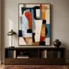 black-beam-geometric-abstract-wall-art-office-1 P043 | Black Beam – Geometric Abstract Wall Art