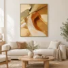 burnt-center-earth-tone-abstract-painting-display-01 P077 | Burnt Center – Earth Tone Abstract Painting