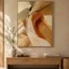 burnt-center-earth-tone-abstract-painting-display-04 P077 | Burnt Center – Earth Tone Abstract Painting
