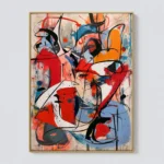 P050 | Chromatic Tension – Red and Blue Canvas Art