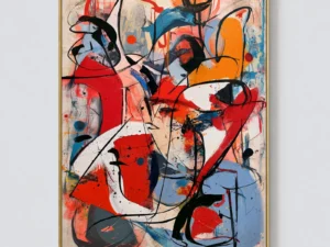 P050 | Chromatic Tension – Red and Blue Canvas Art