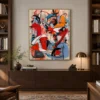 chromatic-tension-red-and-blue-canvas-art-office-1 P050 | Chromatic Tension – Red and Blue Canvas Art