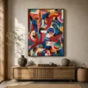 commedia-colorful-abstract-wall-art-entryway-1 P034 | Commedia – Colorful Abstract Wall Art