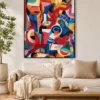 commedia-colorful-abstract-wall-art-living-room-1 P034 | Commedia – Colorful Abstract Wall Art
