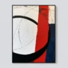 P066 | Crimson Passage – Geometric Abstract Wall Art
