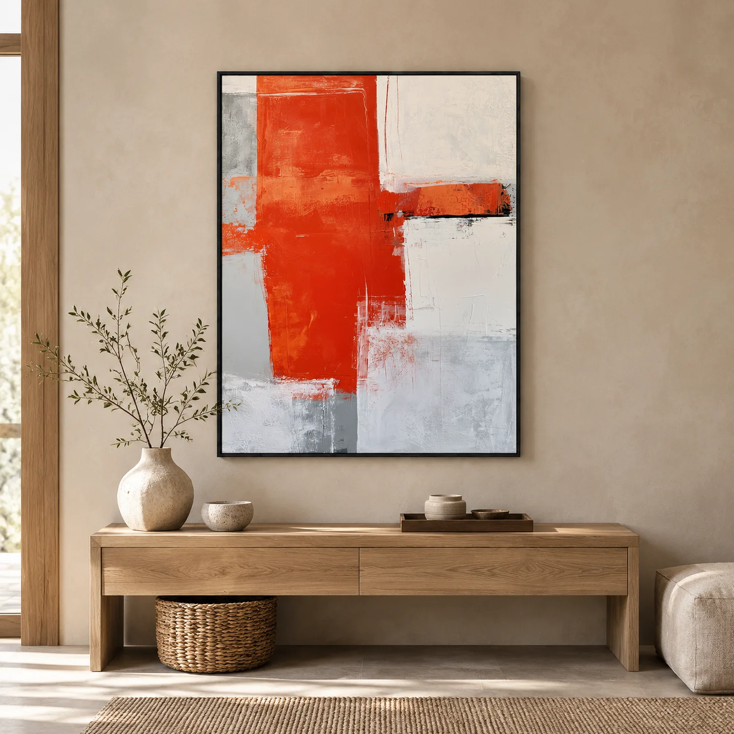 dry-line-textured-abstract-canvas-entryway-1 P057 | Dry Line – Textured Abstract Canvas