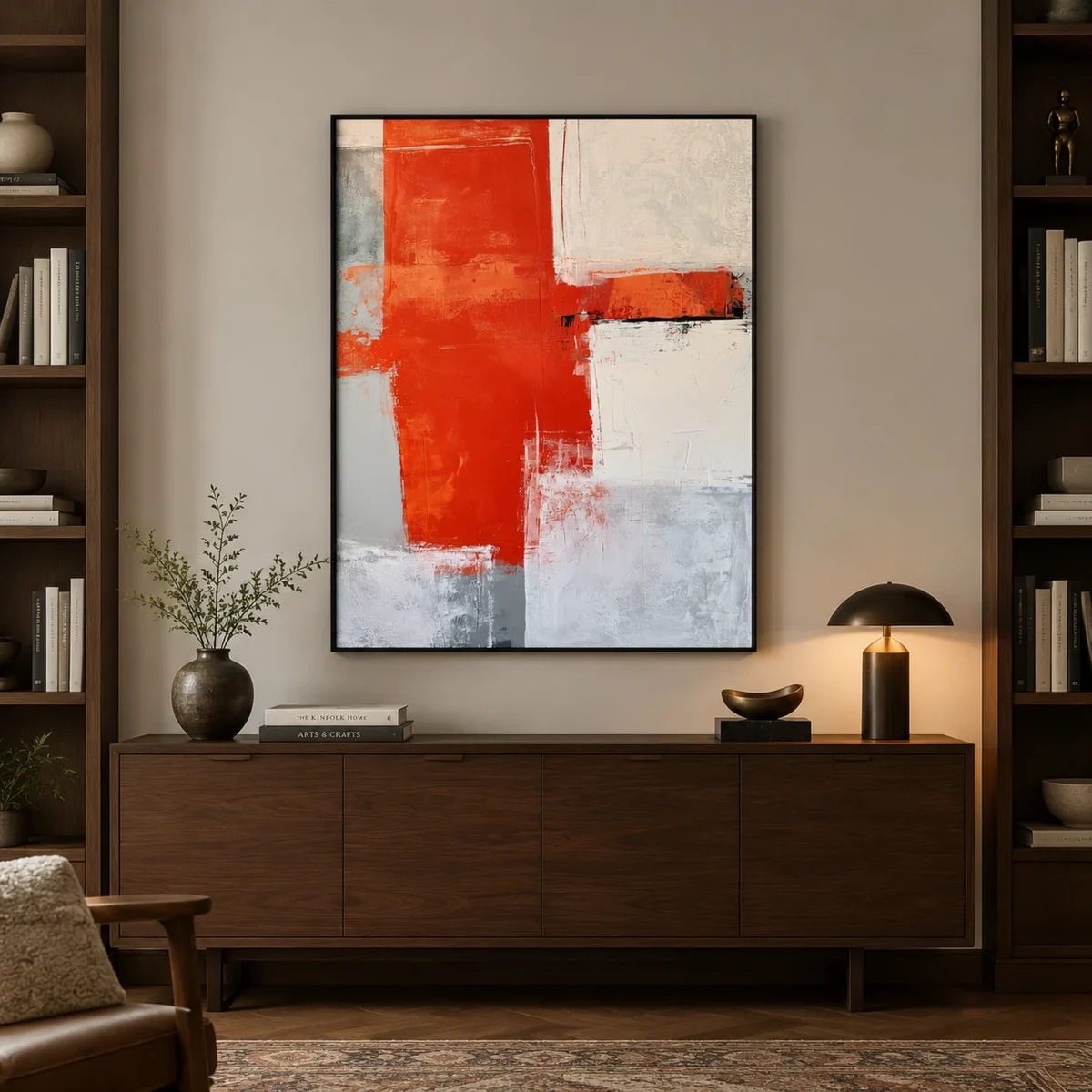 P057 | Dry Line – Textured Abstract Canvas