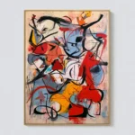 P051 | Feral Rhythm – Orange Abstract Wall Art