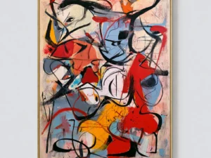 P051 | Feral Rhythm – Orange Abstract Wall Art