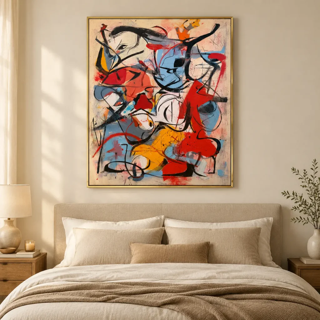 P051 | Feral Rhythm – Orange Abstract Wall Art