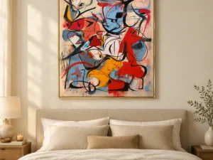 P051 | Feral Rhythm – Orange Abstract Wall Art