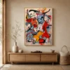 feral-rhythm-orange-abstract-wall-art-entryway-1 P051 | Feral Rhythm – Orange Abstract Wall Art