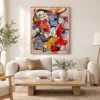 feral-rhythm-orange-abstract-wall-art-living-room-1 P051 | Feral Rhythm – Orange Abstract Wall Art