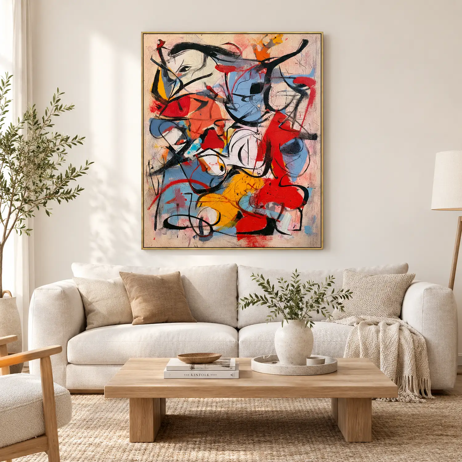feral-rhythm-orange-abstract-wall-art-living-room-1 P051 | Feral Rhythm – Orange Abstract Wall Art