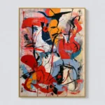 P049 | Instinct in Red – Red Abstract Wall Art