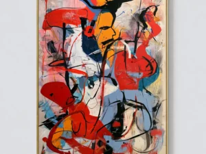 P049 | Instinct in Red – Red Abstract Wall Art