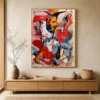 P049 | Instinct in Red – Red Abstract Wall Art