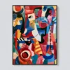 kermesse-colorful-abstract-wall-art-T-3x4-black-frame-pure-wall P032 | Kermesse – Colorful Abstract Wall Art