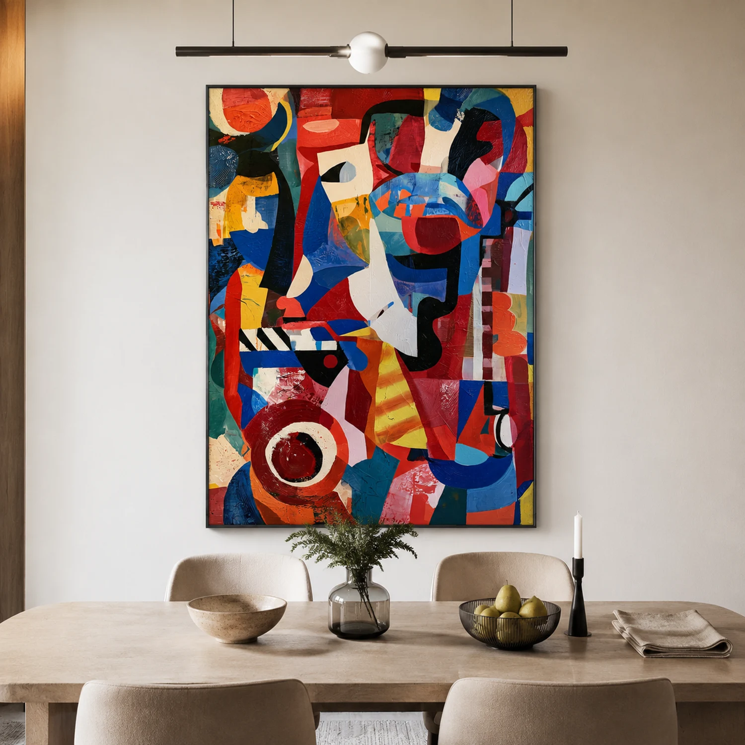 kermesse-colorful-abstract-wall-art-dining-room-1 P032 | Kermesse – Colorful Abstract Wall Art