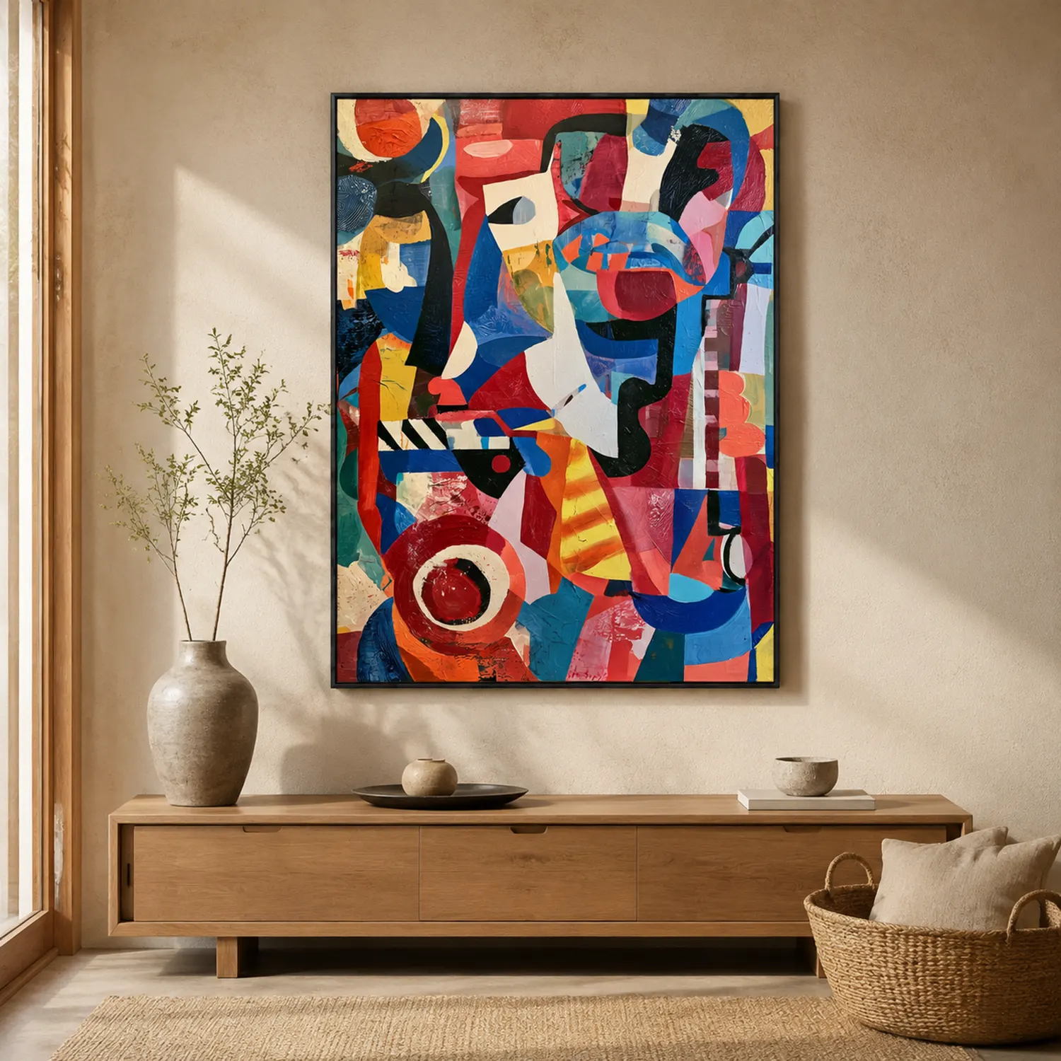kermesse-colorful-abstract-wall-art-entryway-1 P032 | Kermesse – Colorful Abstract Wall Art