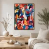 kermesse-colorful-abstract-wall-art-living-room-1 P032 | Kermesse – Colorful Abstract Wall Art