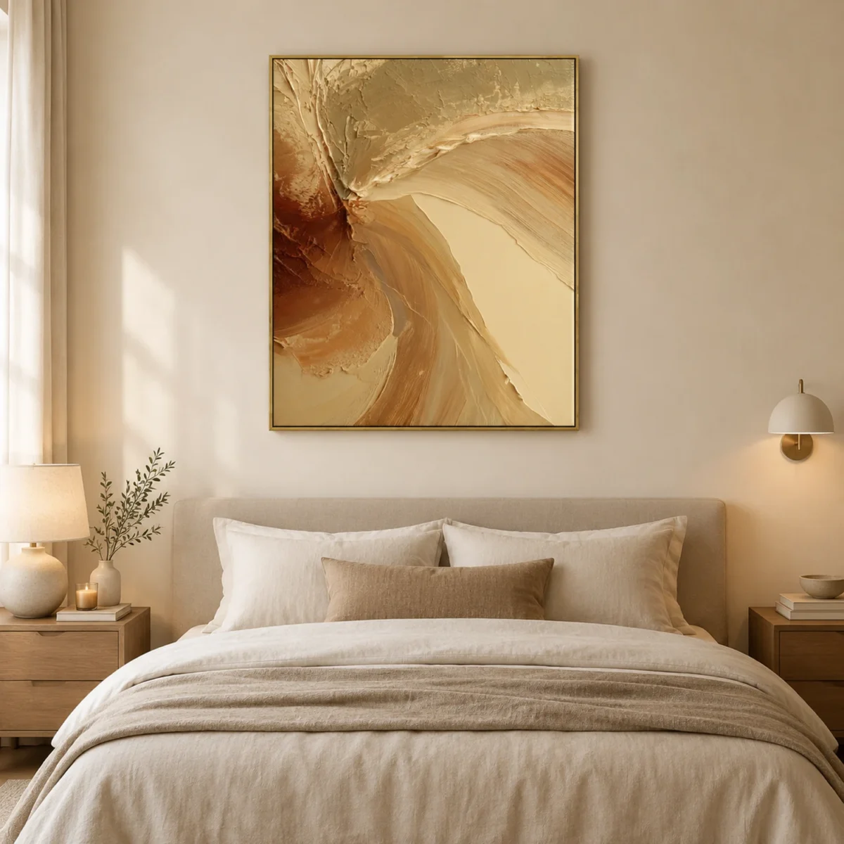P076 | Light Through – Beige Abstract Wall Art