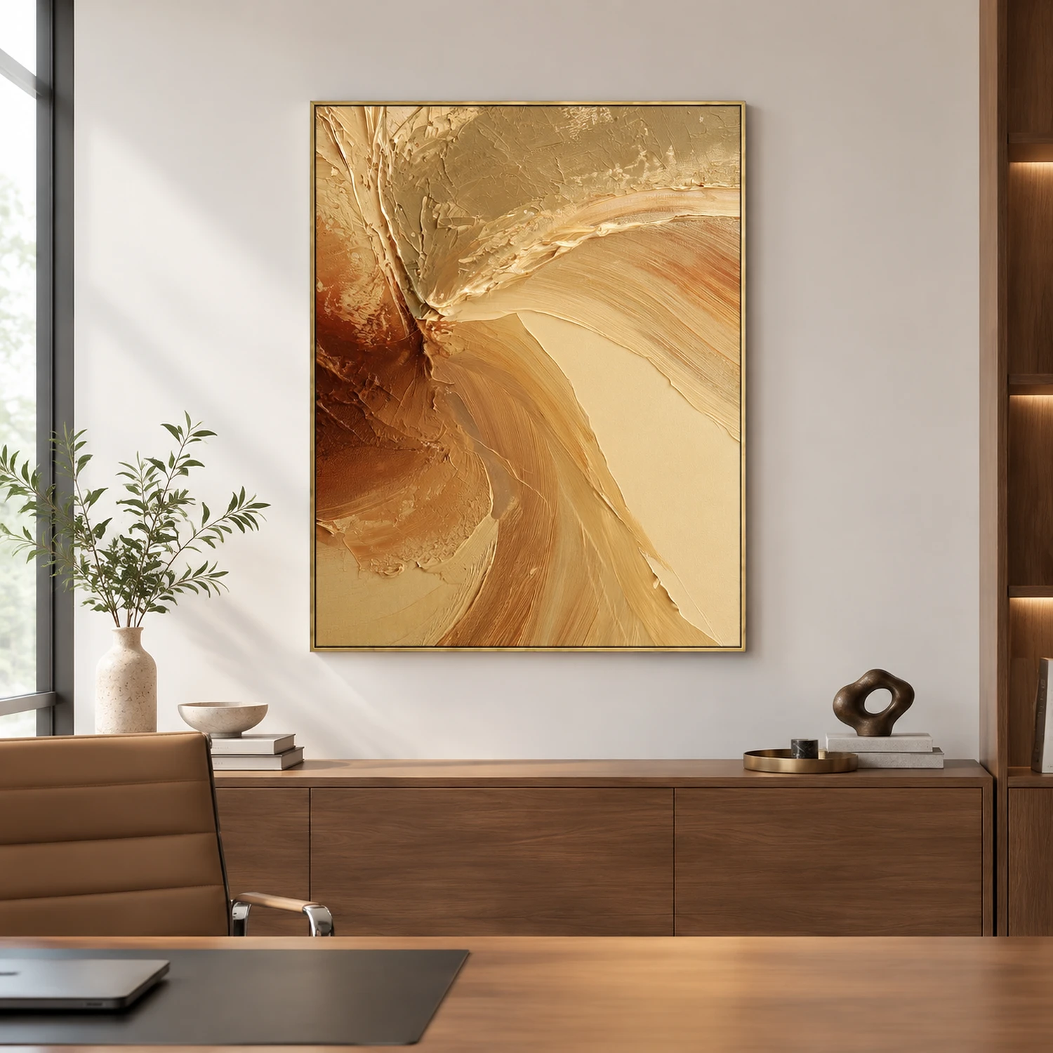 P076 | Light Through – Beige Abstract Wall Art