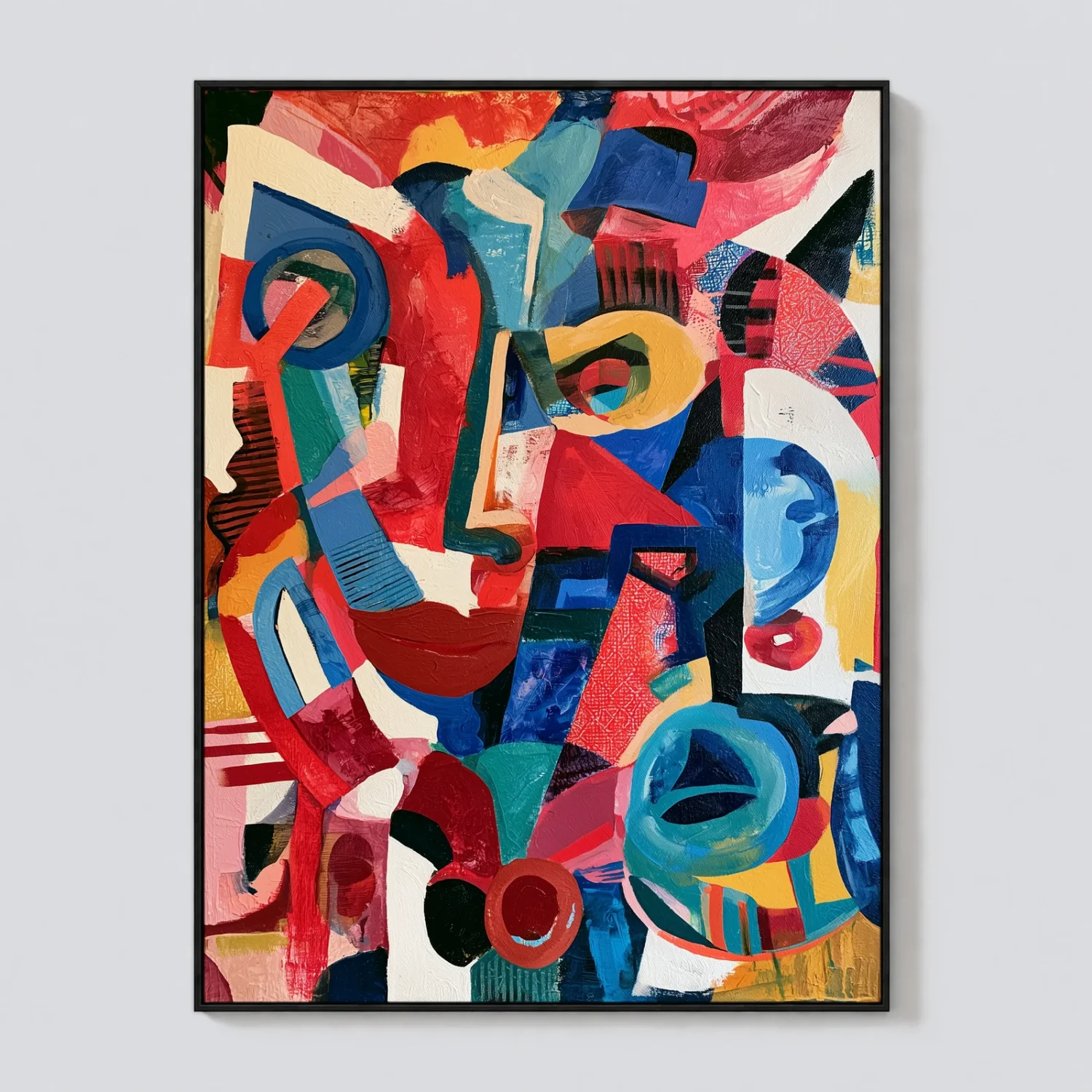 meander-colorful-abstract-wall-art-T-3x4-black-frame-pure-wall P029 | Meander – Colorful Abstract Wall Art