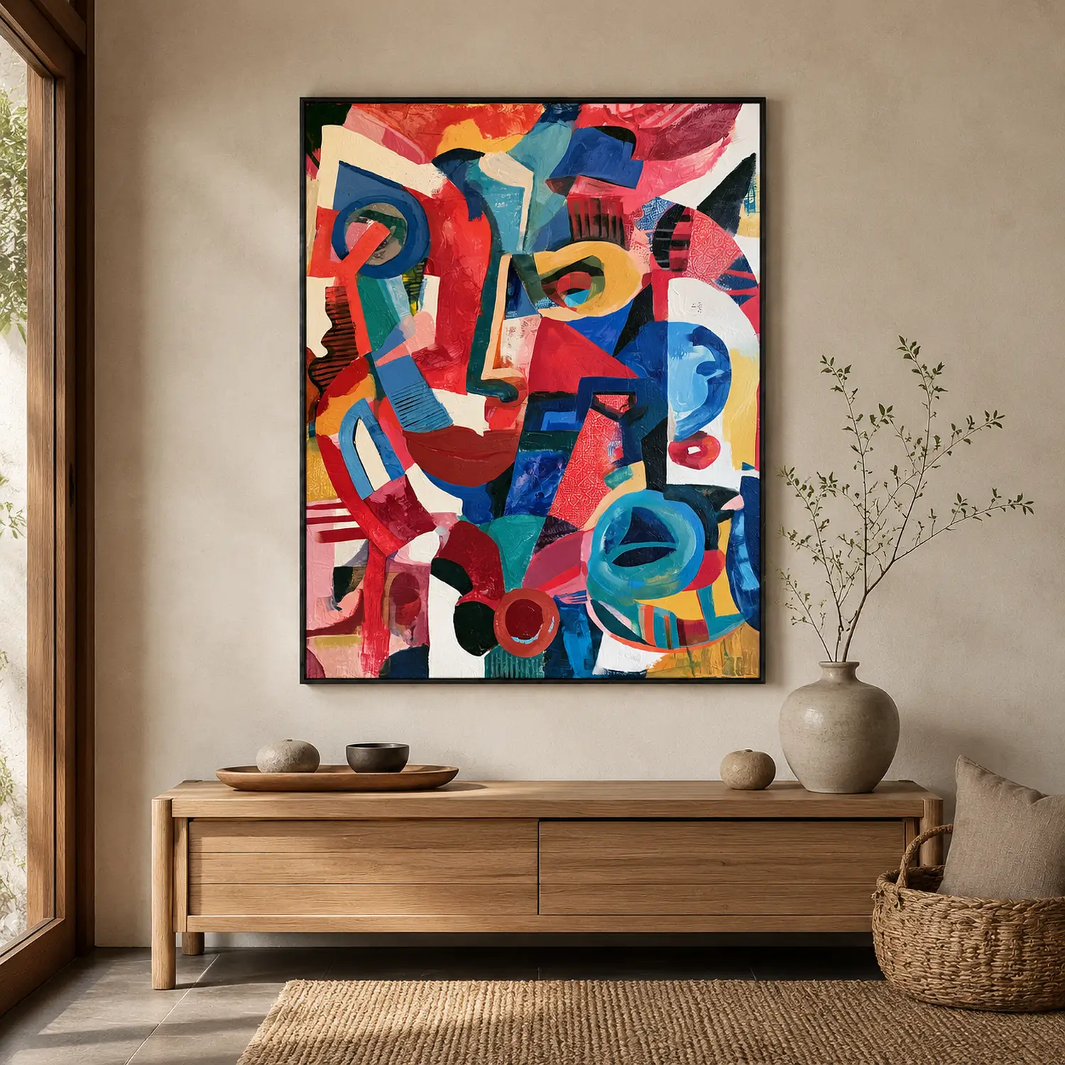 meander-colorful-abstract-wall-art-entryway-1 P029 | Meander – Colorful Abstract Wall Art