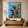 morning-spark-blue-abstract-wall-art-entryway-1 P035 | Morning Spark – Blue Abstract Wall Art