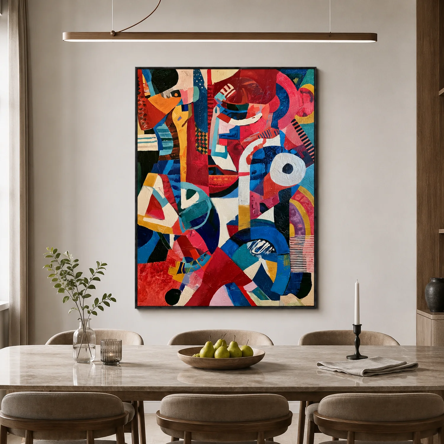 nocturne-colorful-abstract-wall-art-dining-room-1 P031 | Nocturne – Colorful Abstract Wall Art