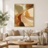 ochre-divide-earth-tone-canvas-art-display-01 P078 | Ochre Divide – Earth Tone Canvas Art