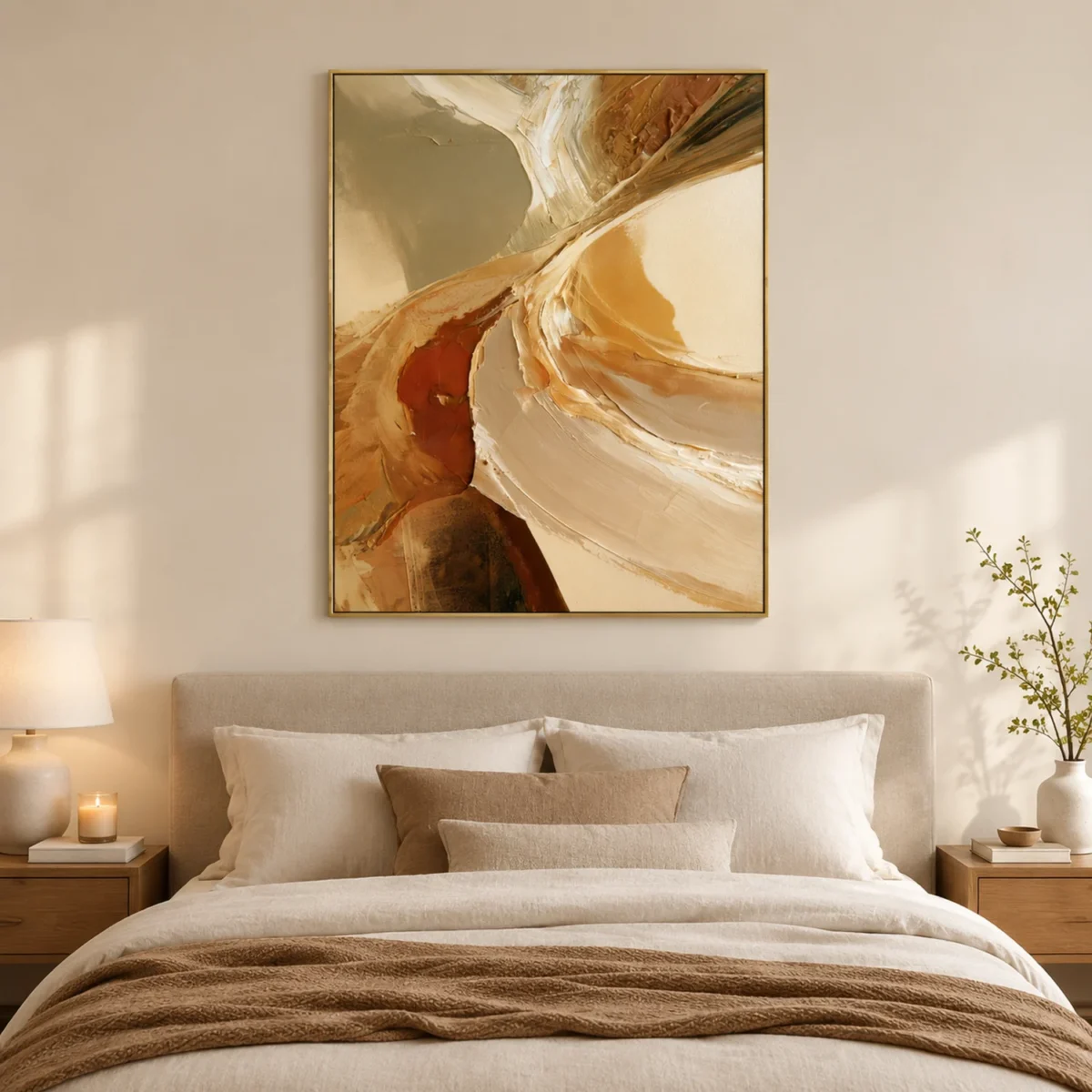 P078 | Ochre Divide – Earth Tone Canvas Art