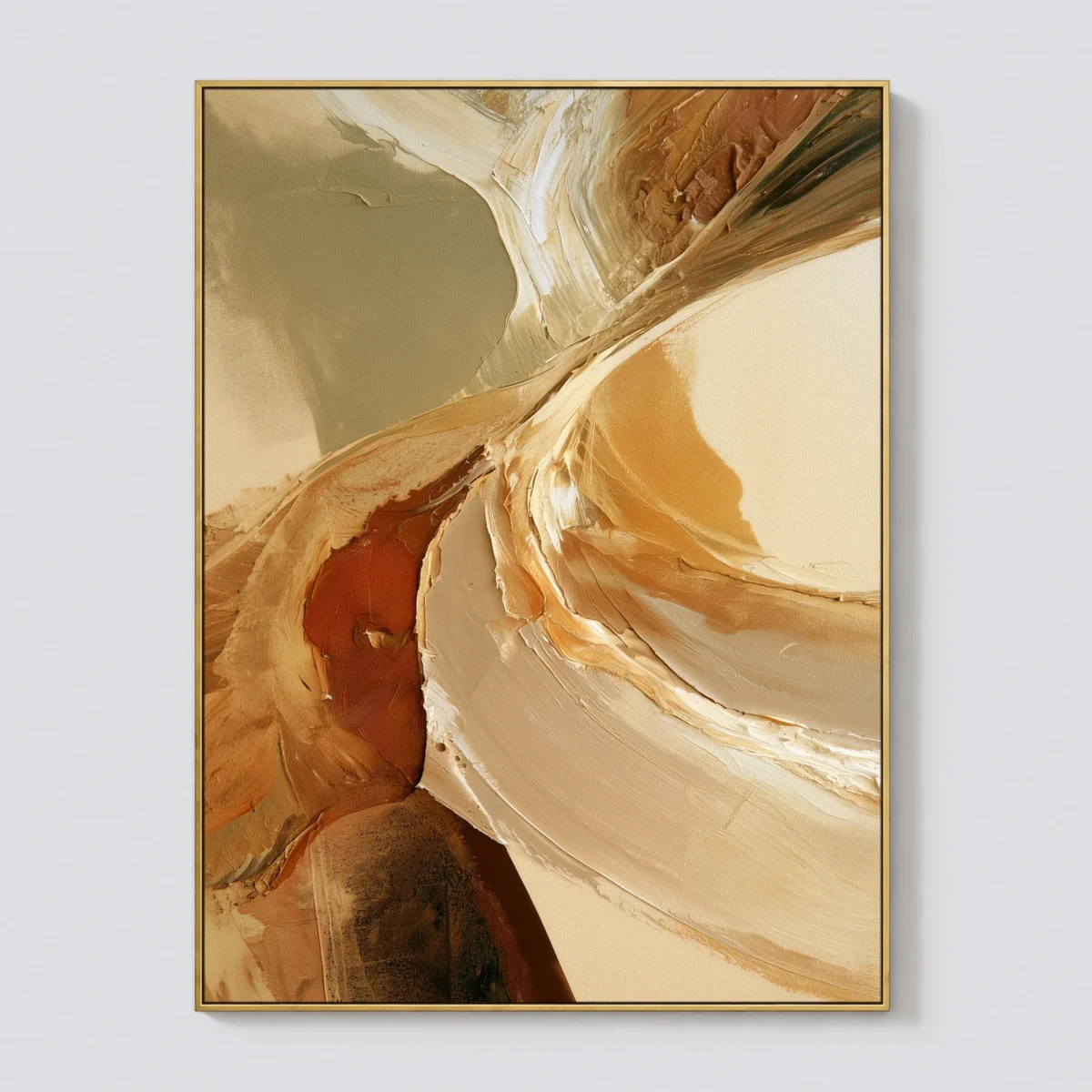 P078 | Ochre Divide – Earth Tone Canvas Art