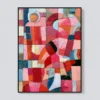 ochre-ring-pink-geometric-wall-art-T-3x4-black-frame-wall P060 | Ochre Ring – Pink Geometric Wall Art