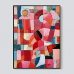 P060 | Ochre Ring – Pink Geometric Wall Art