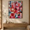 ochre-ring-pink-geometric-wall-art-entryway-1 P060 | Ochre Ring – Pink Geometric Wall Art