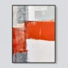 orange-divide-textured-abstract-canvas-T-3x4-black-frame-wall P055 | Orange Divide – Textured Abstract Canvas