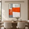 orange-divide-textured-abstract-canvas-dining-room-1 P055 | Orange Divide – Textured Abstract Canvas