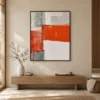 orange-divide-textured-abstract-canvas-entryway-1 P055 | Orange Divide – Textured Abstract Canvas