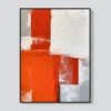 orange-interval-textured-abstract-canvas-T-3x4-black-frame-wall P056 | Orange Interval – Textured Abstract Canvas