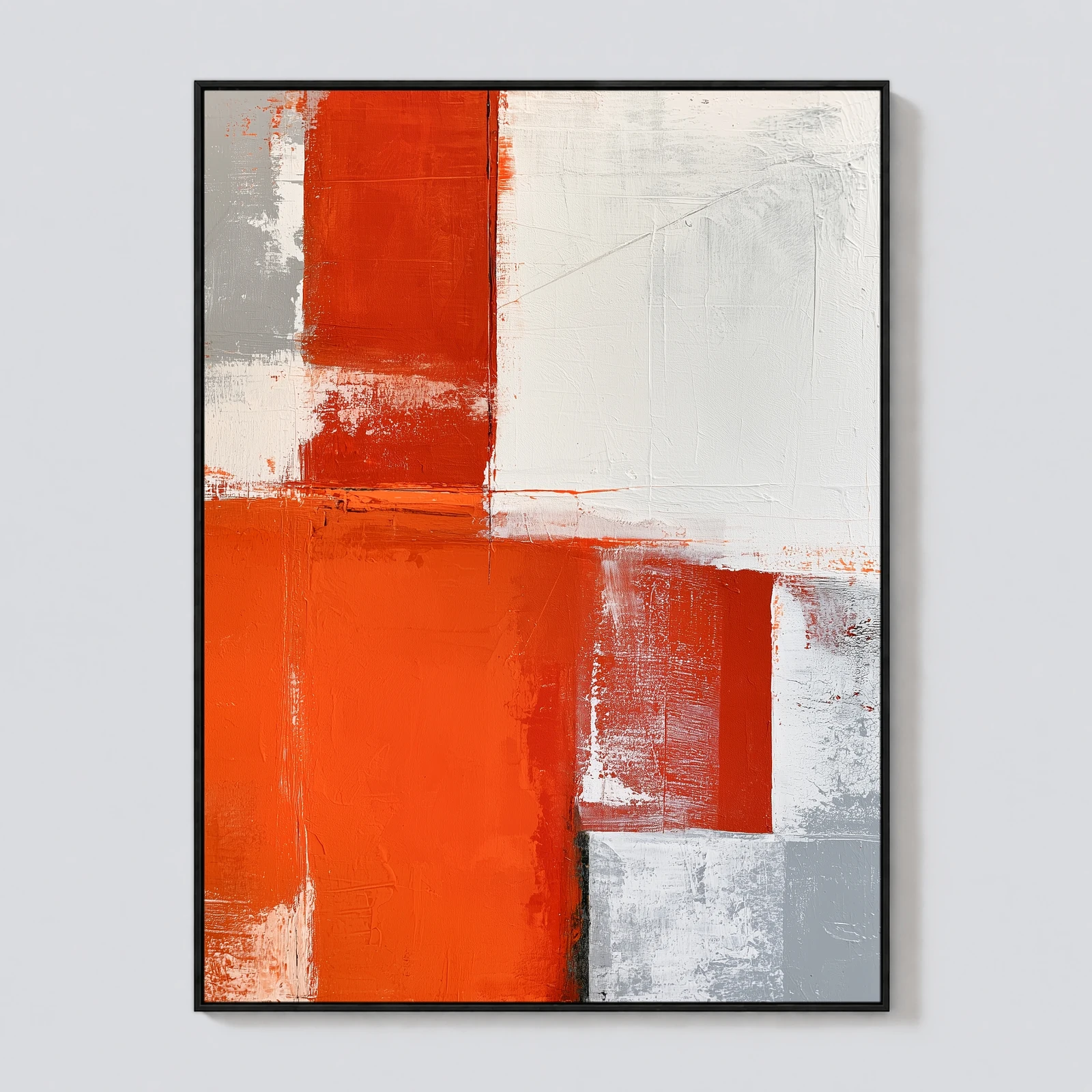 P056 | Orange Interval – Textured Abstract Canvas