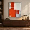 orange-interval-textured-abstract-canvas-office-1 P056 | Orange Interval – Textured Abstract Canvas