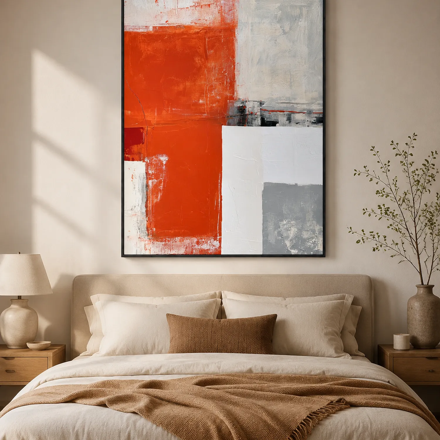 orange-threshold-orange-abstract-wall-art-bedroom-1 P058 | Orange Threshold – Orange Abstract Wall Art
