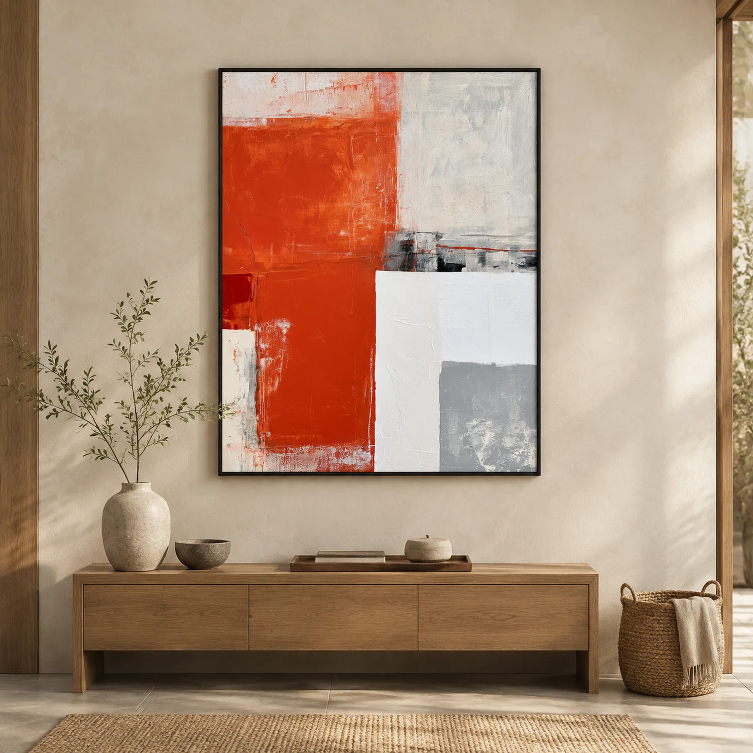 orange-threshold-orange-abstract-wall-art-entryway-1 P058 | Orange Threshold – Orange Abstract Wall Art