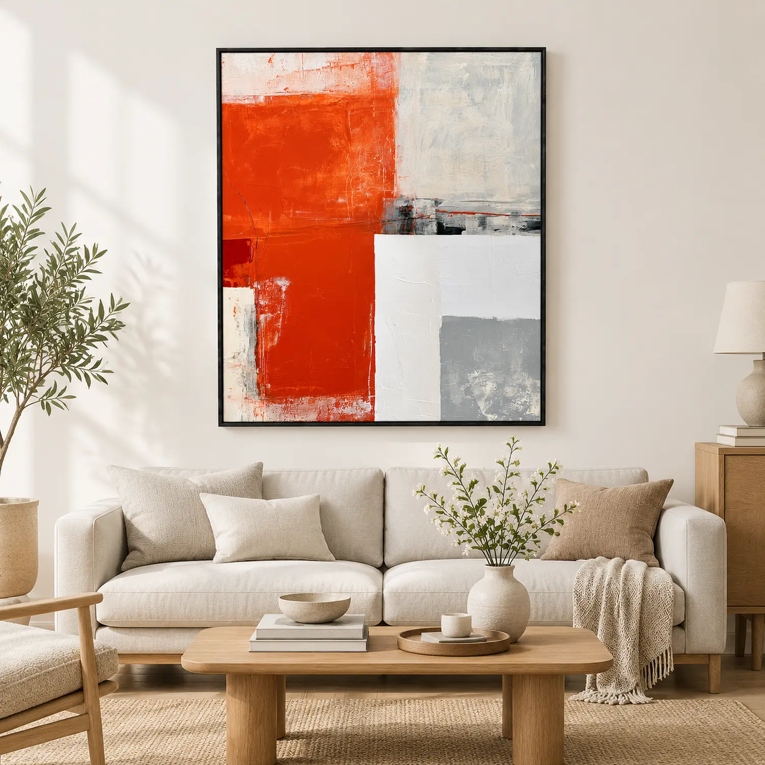 orange-threshold-orange-abstract-wall-art-living-room-1 P058 | Orange Threshold – Orange Abstract Wall Art