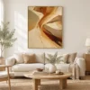 pale-turn-beige-abstract-wall-art-display-01 P079 | Pale Turn – Beige Abstract Wall Art