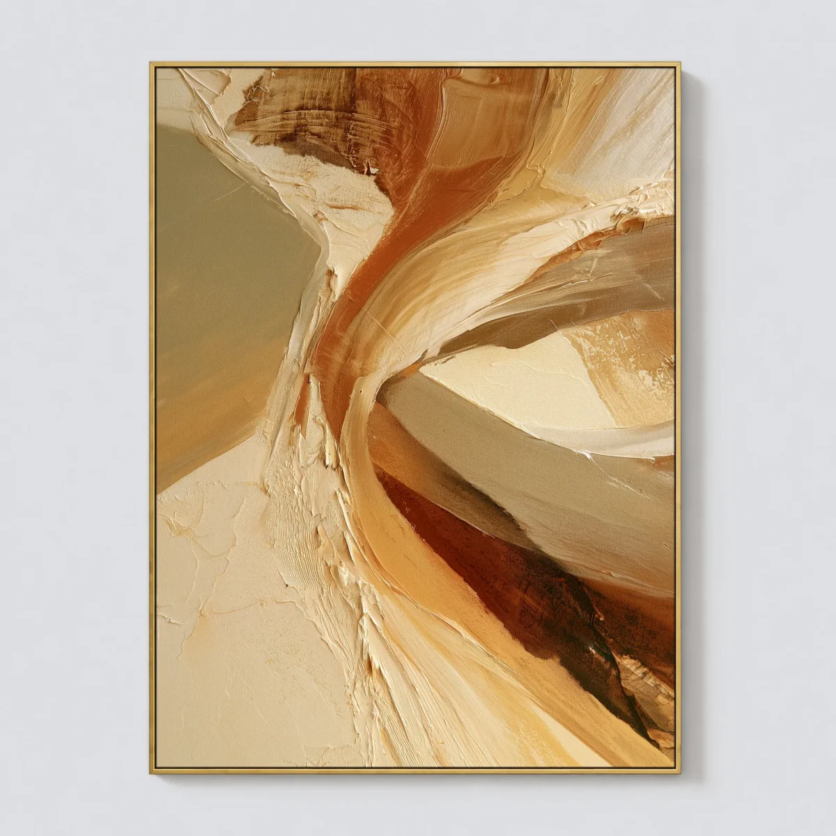 P079 | Pale Turn – Beige Abstract Wall Art