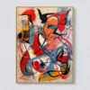 primitive-pulse-red-abstract-wall-art-T-3x4-gold-frame-wall P047 | Primitive Pulse – Red Abstract Wall Art
