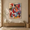 primitive-pulse-red-abstract-wall-art-entryway-1 P047 | Primitive Pulse – Red Abstract Wall Art
